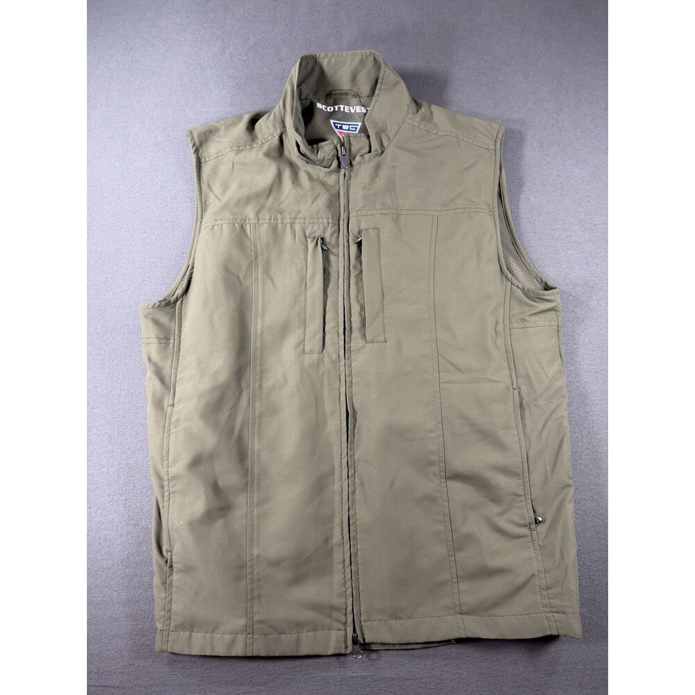 SCOTTeVest RFID Travel Vest Mens Large Full Zip RFID Photographer Utility Golf